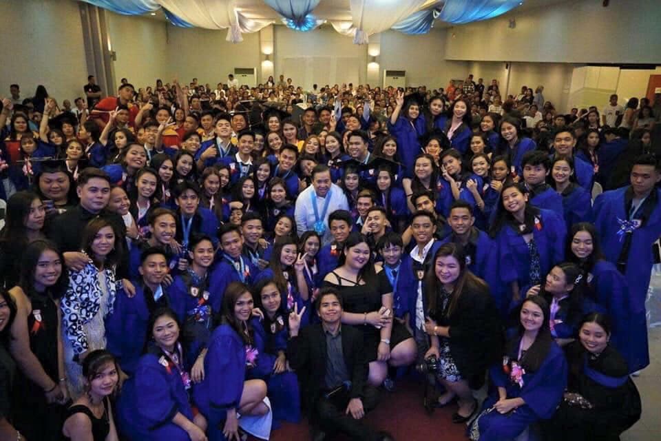 College of Subic Montessori students and faculty during a celebration