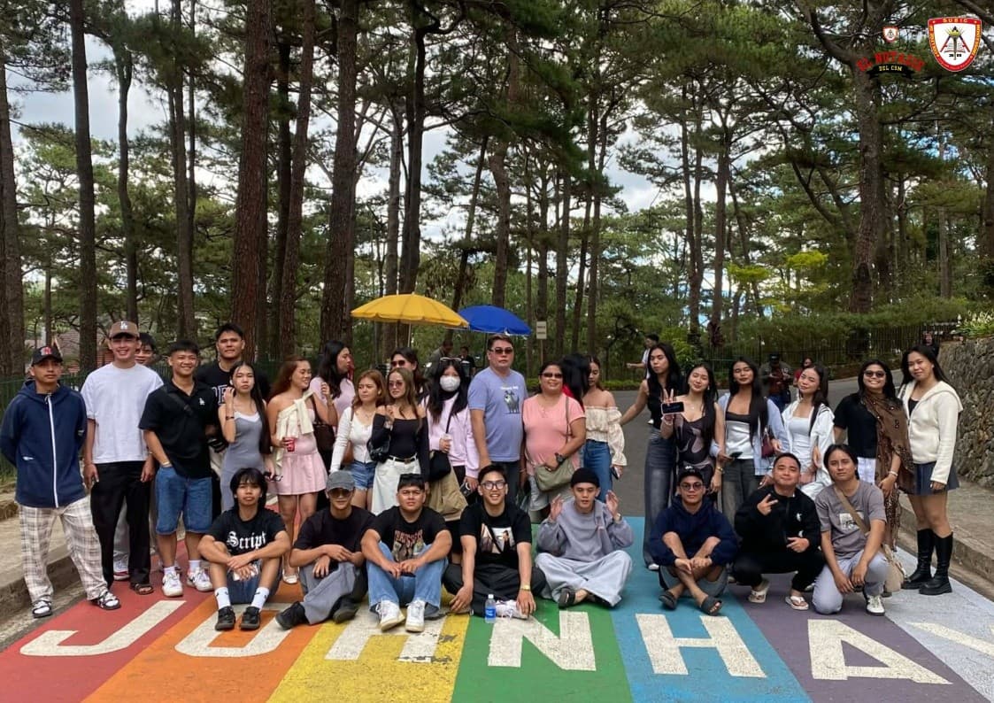 College of Subic Montessori students during a retreat trip